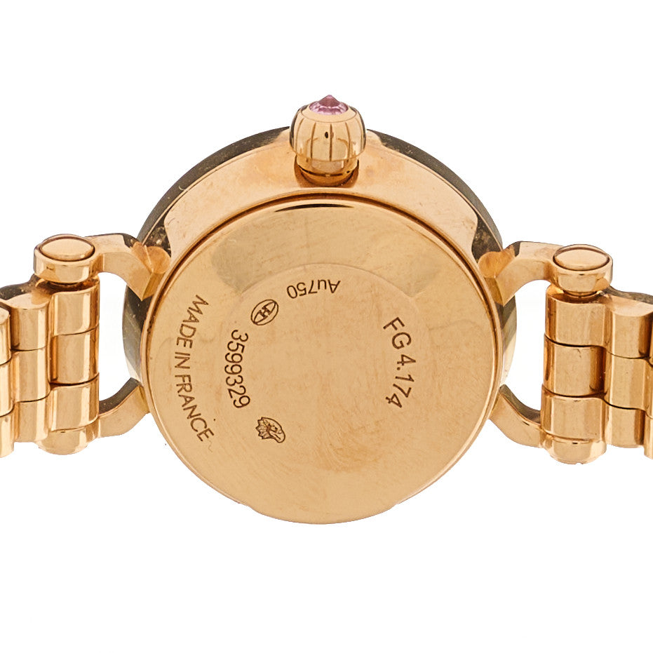 Hermes 18K Rose Gold Diamond Pink Sapphire 16mm Faubourg Quartz Watch 4 of 5