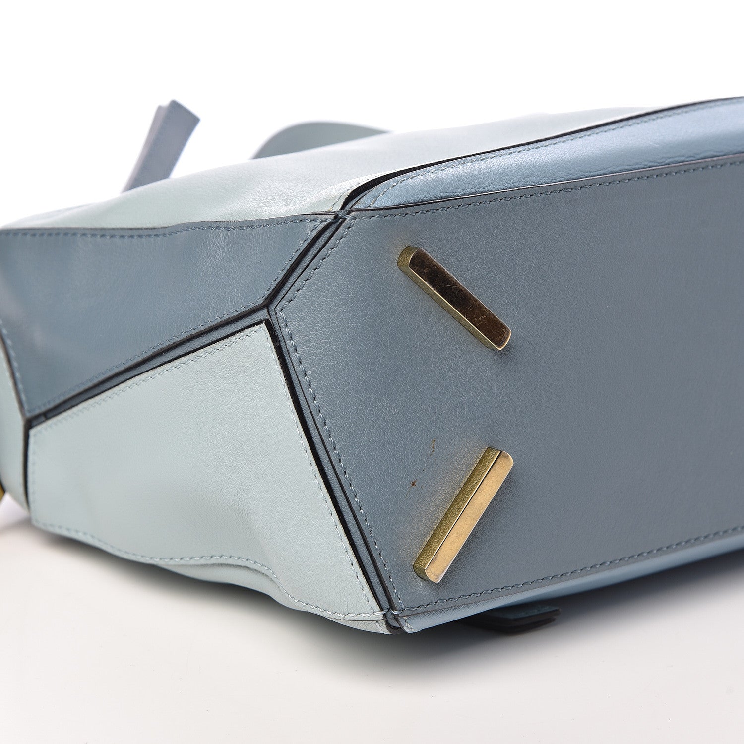Loewe Calfskin Small Puzzle Bag Aqua Light Blue Stone Blue 8 of 15