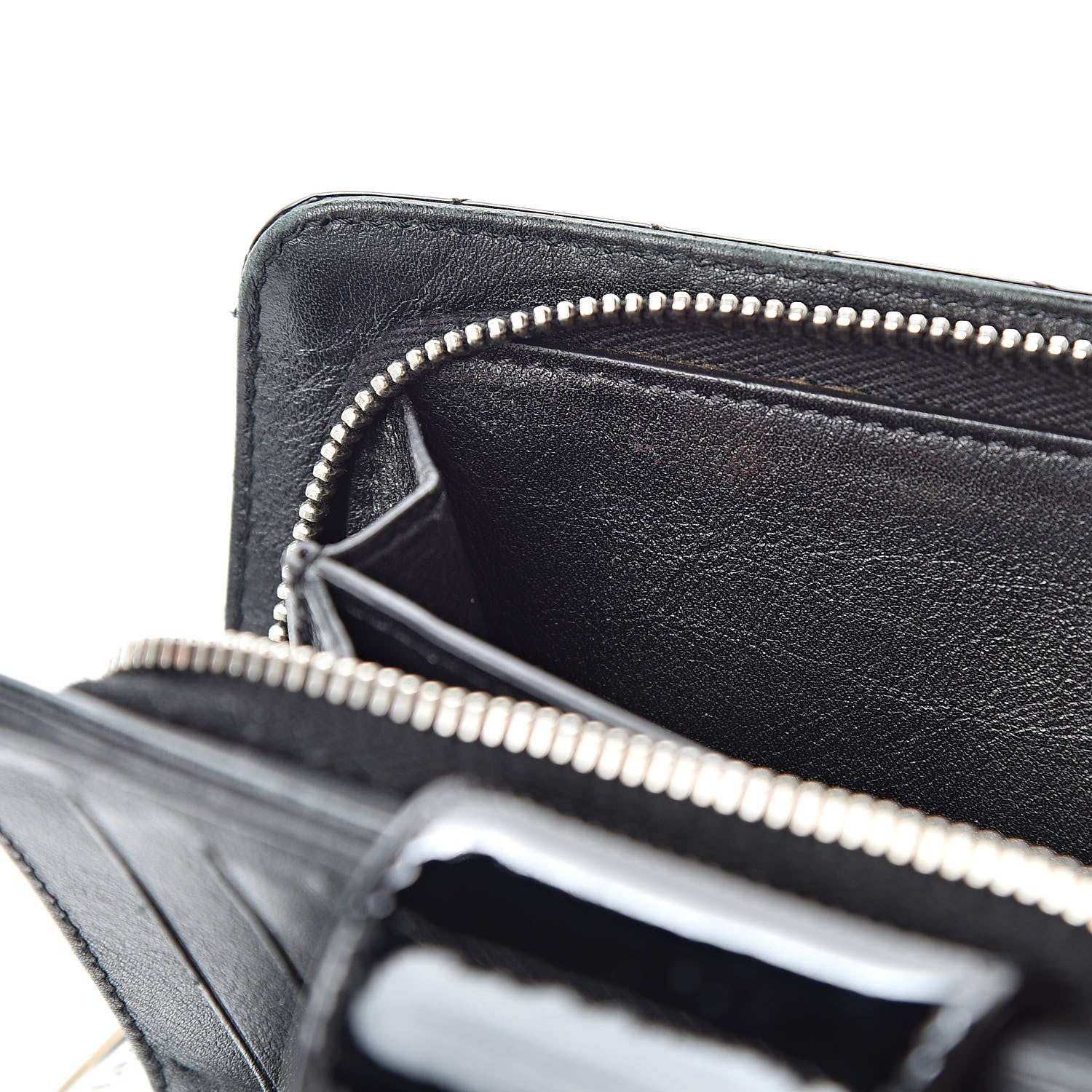 Chanel Patent Quilted Brilliant Zipped Pocket Wallet Black 11 of 13