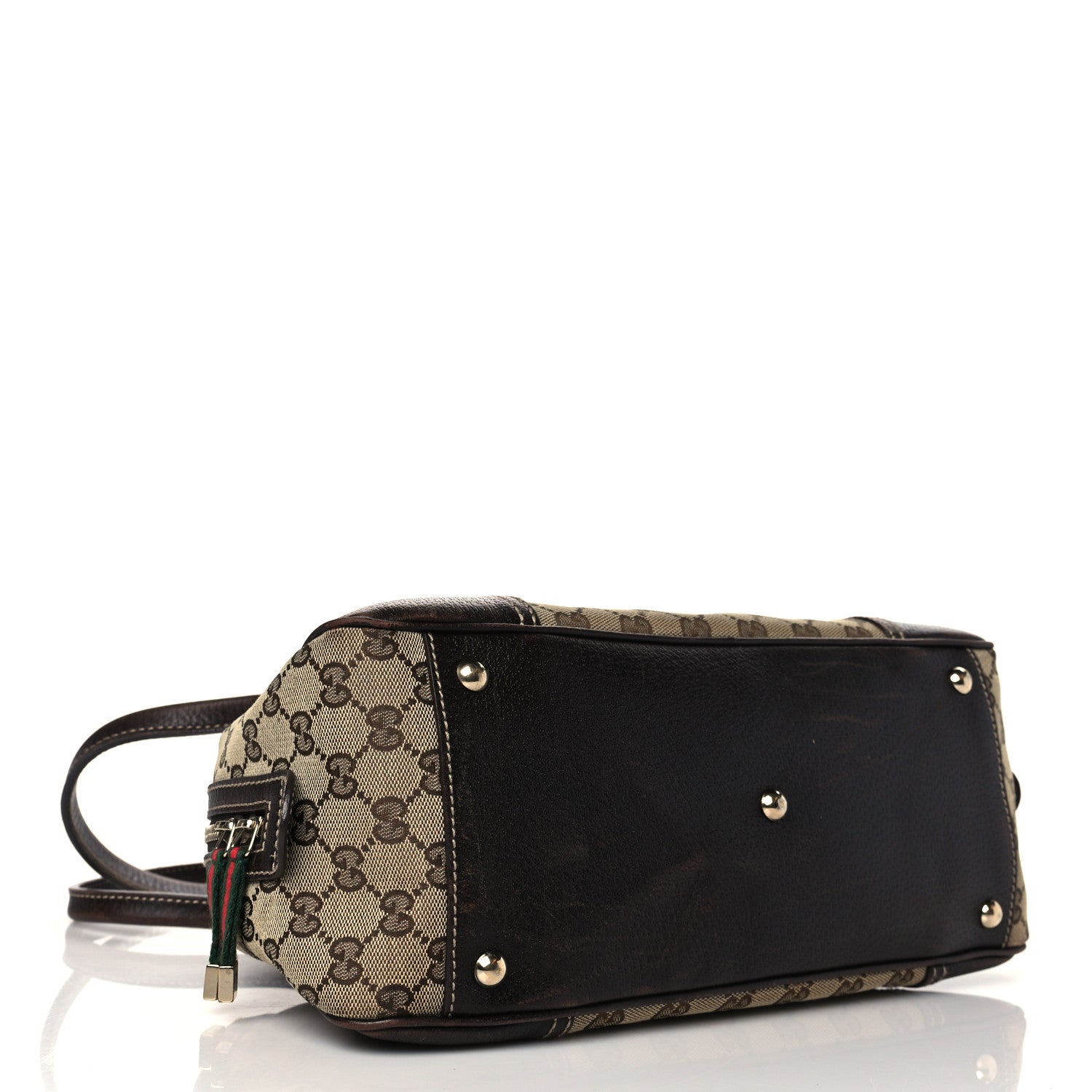 Gucci Monogram Small Princy Satchel Dark Brown 4 of 11