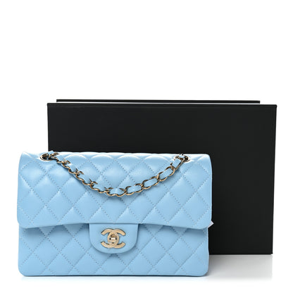 Chanel Caviar Quilted Small Double Flap Light Blue 11 of 11