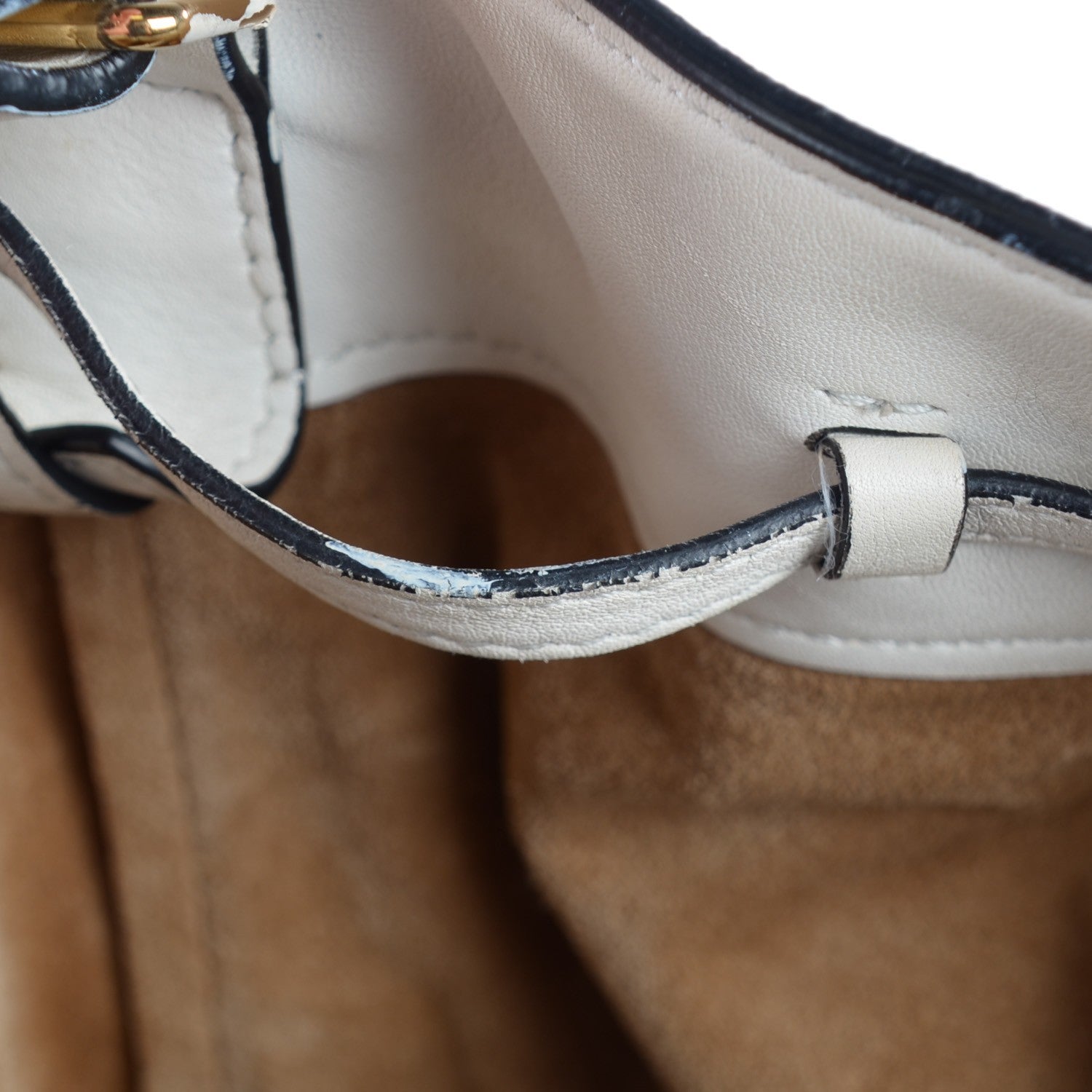 Celine Smooth Calfskin Seau Drawstring Tote White 12 of 13