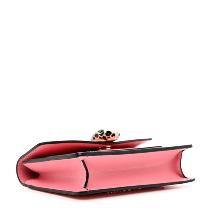 Bulgari Calfskin Serpenti Forever Purse Card Holder Pink 5 of 9