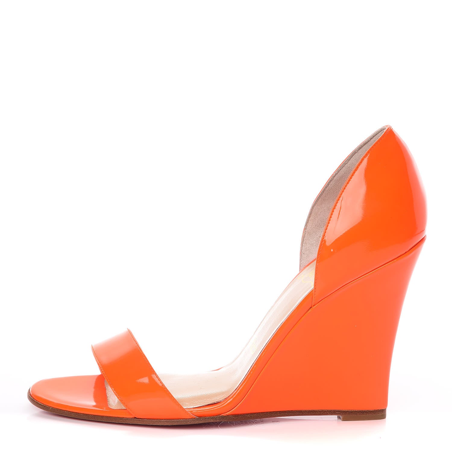 Christian Louboutin Patent Passmule Zeppa Wedges 40.5 Fluo 1 of 12