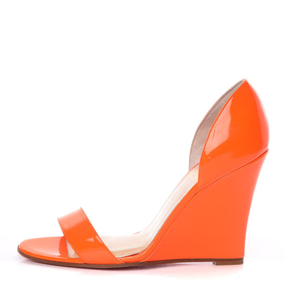 Christian Louboutin Patent Passmule Zeppa Wedges 40.5 Fluo 1 of 12
