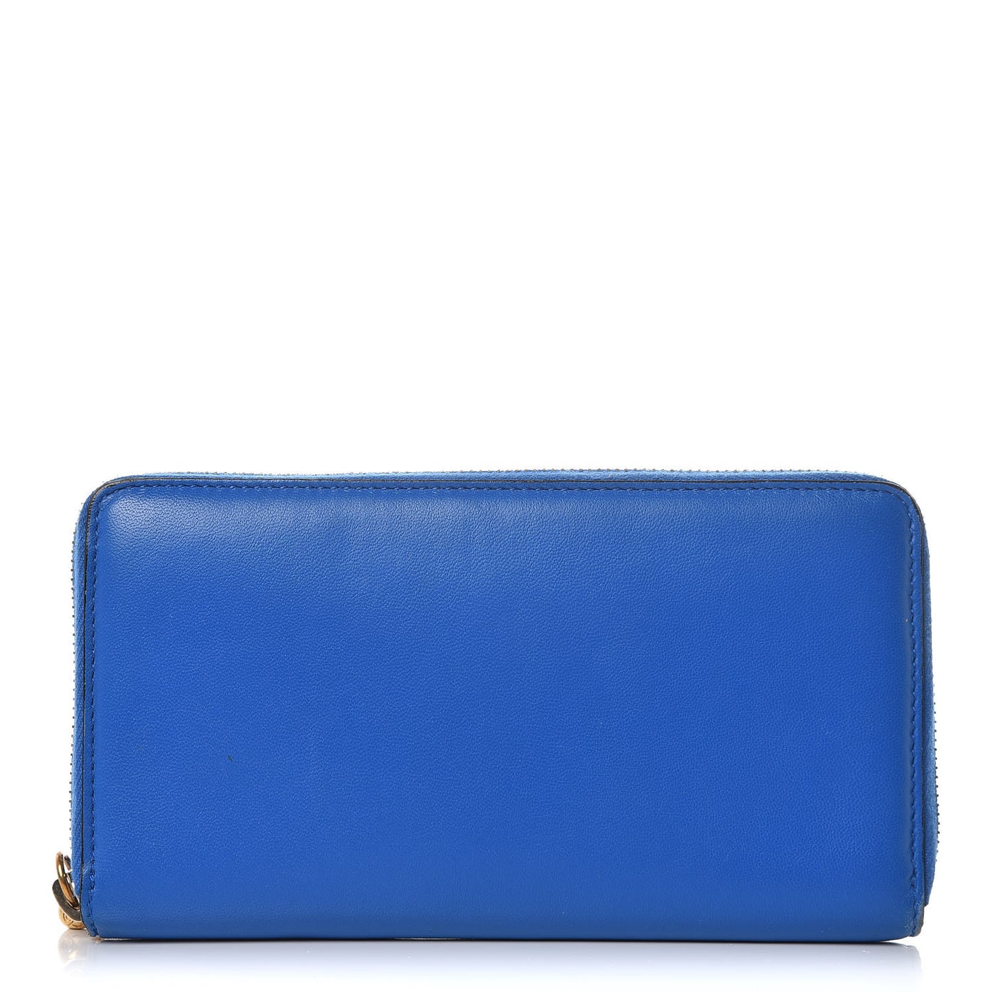 Nappa Skull Continental Zip Wallet Blue