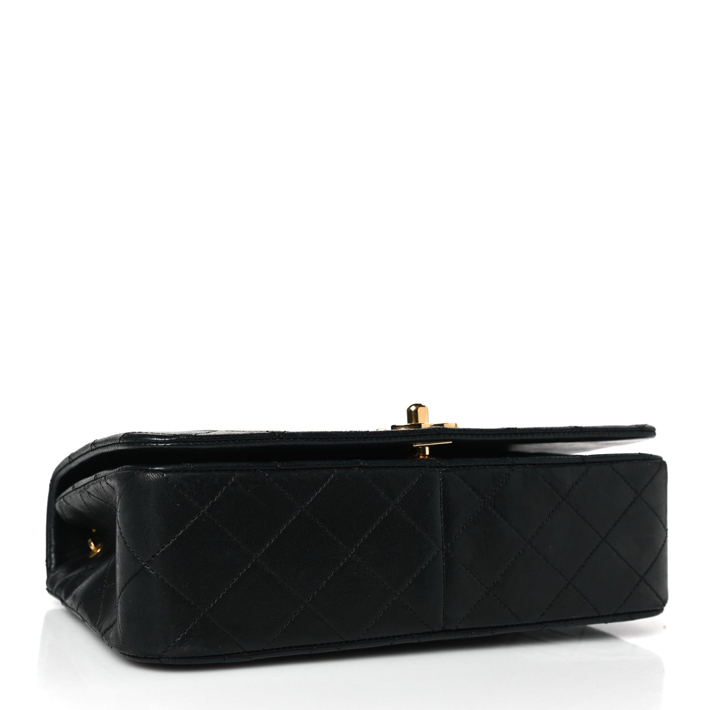 Lambskin Quilted Small Single Flap Black