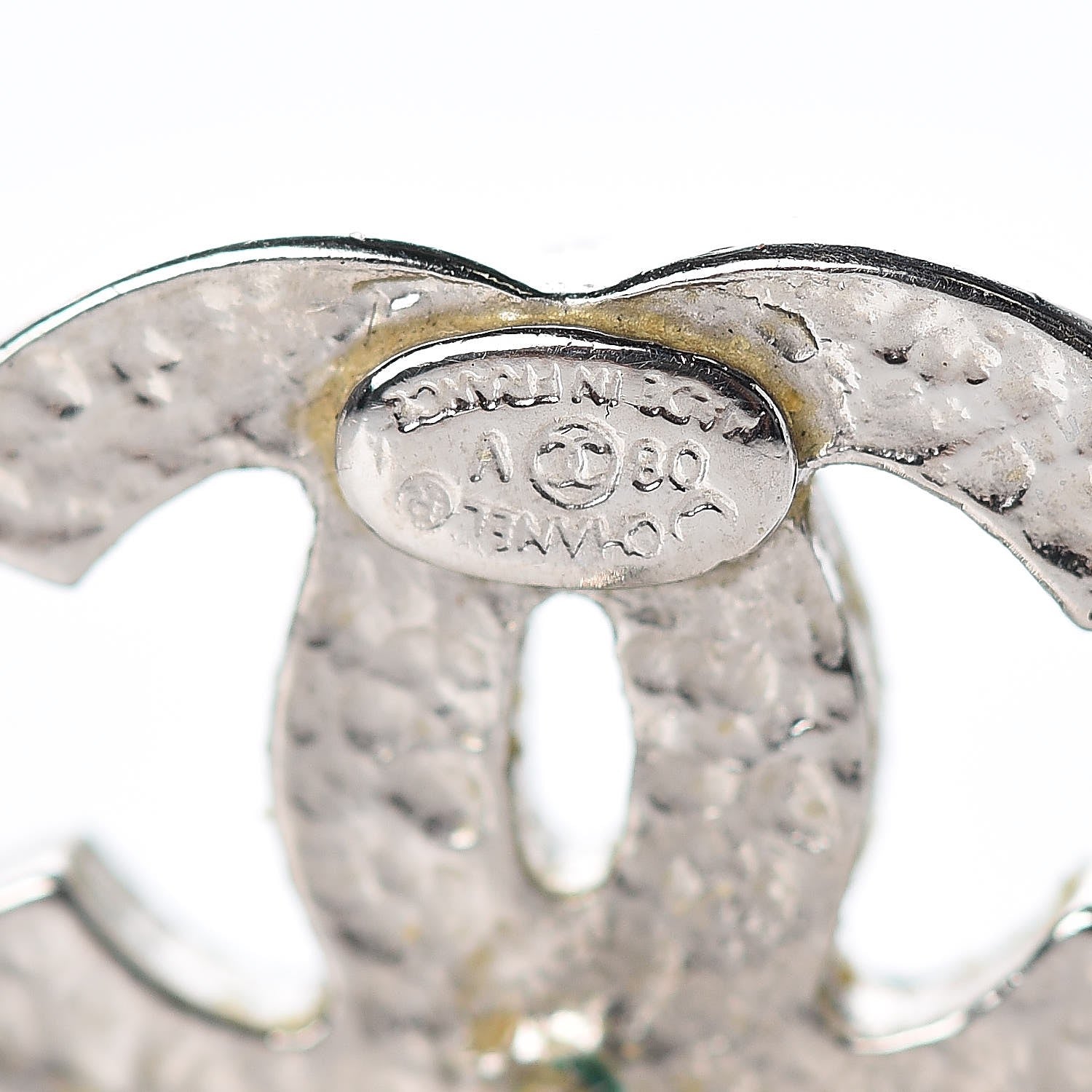 Chanel Crystal CC Earrings Silver 4 of 5