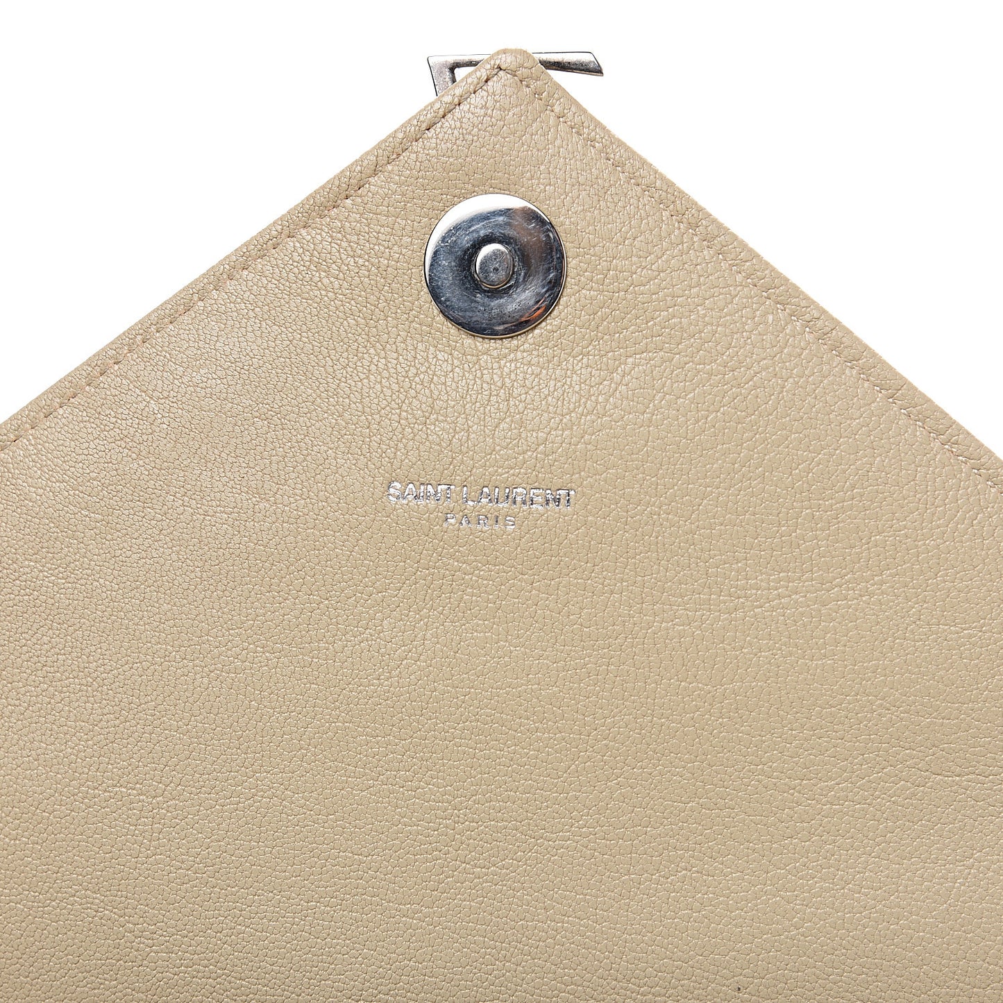 Sheepskin Matelasse Chevron Monogram Large College Satchel Beige