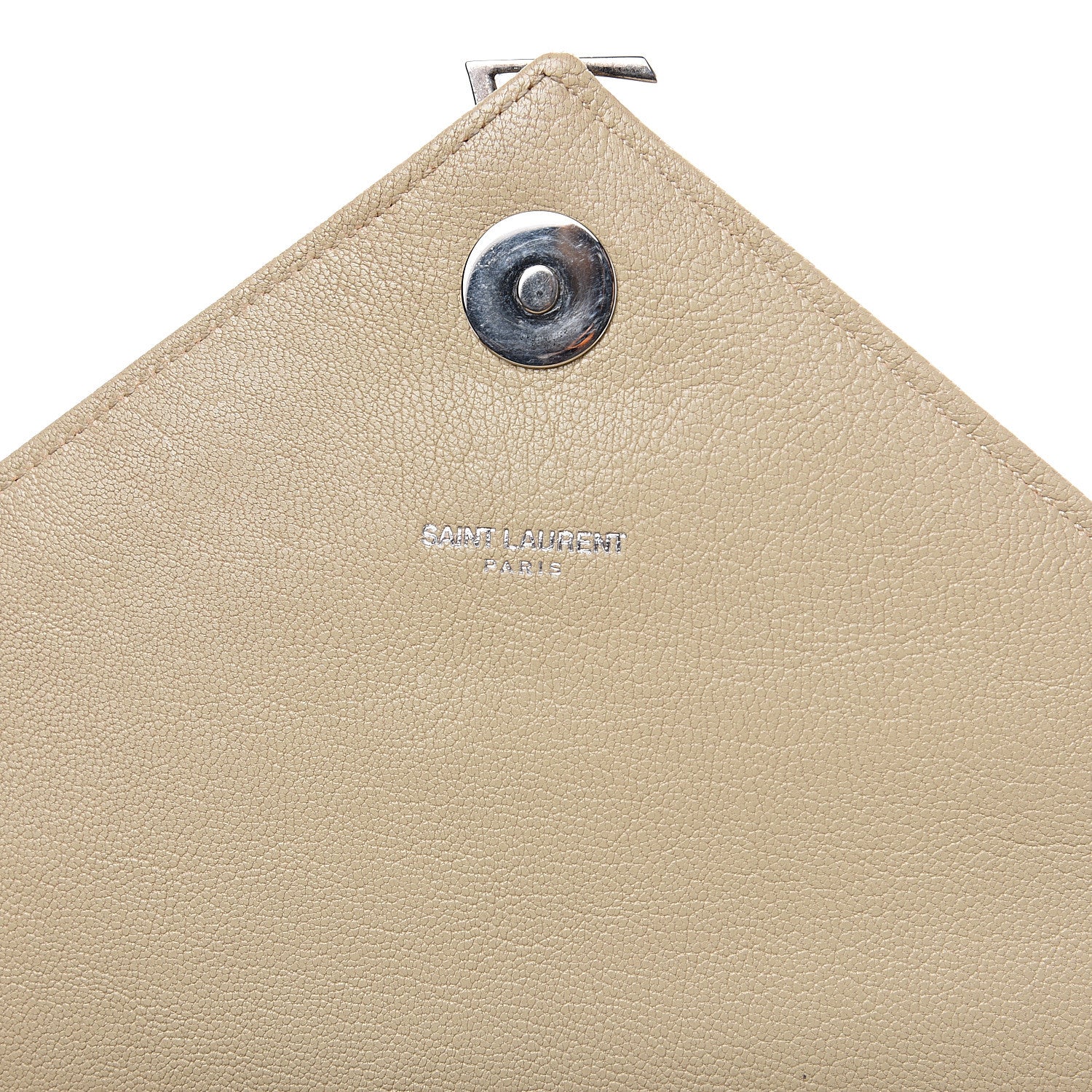Saint Laurent Sheepskin Matelasse Chevron Monogram Large College Satchel Beige 5 of 14