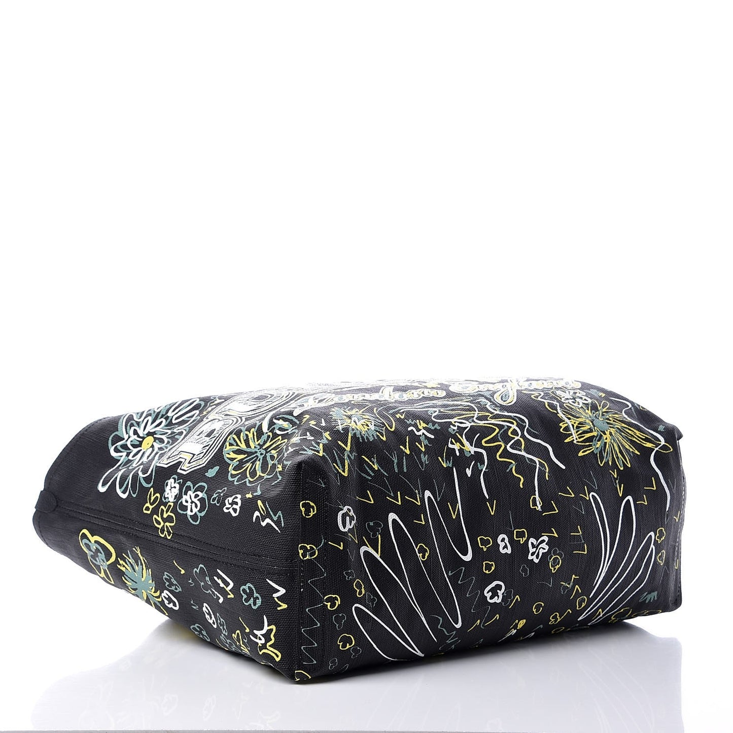 Coated Canvas Medium Reversible Doodle Tote Black