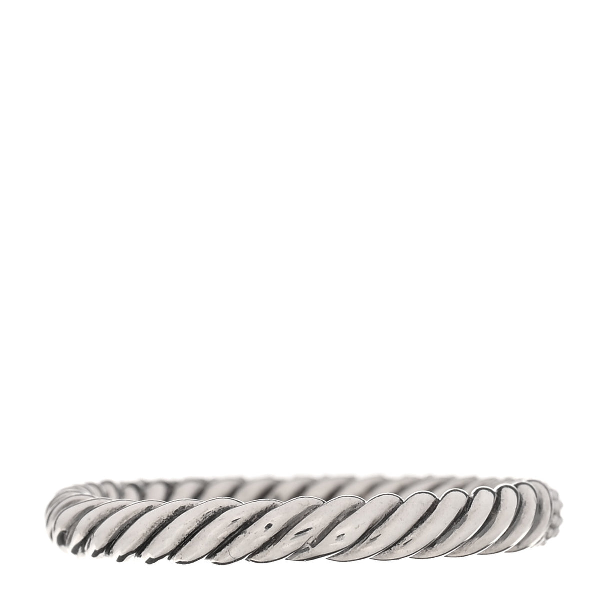 David Yurman Sterling Silver Diamond Petite Pave Band Ring 60 9 3 of 5