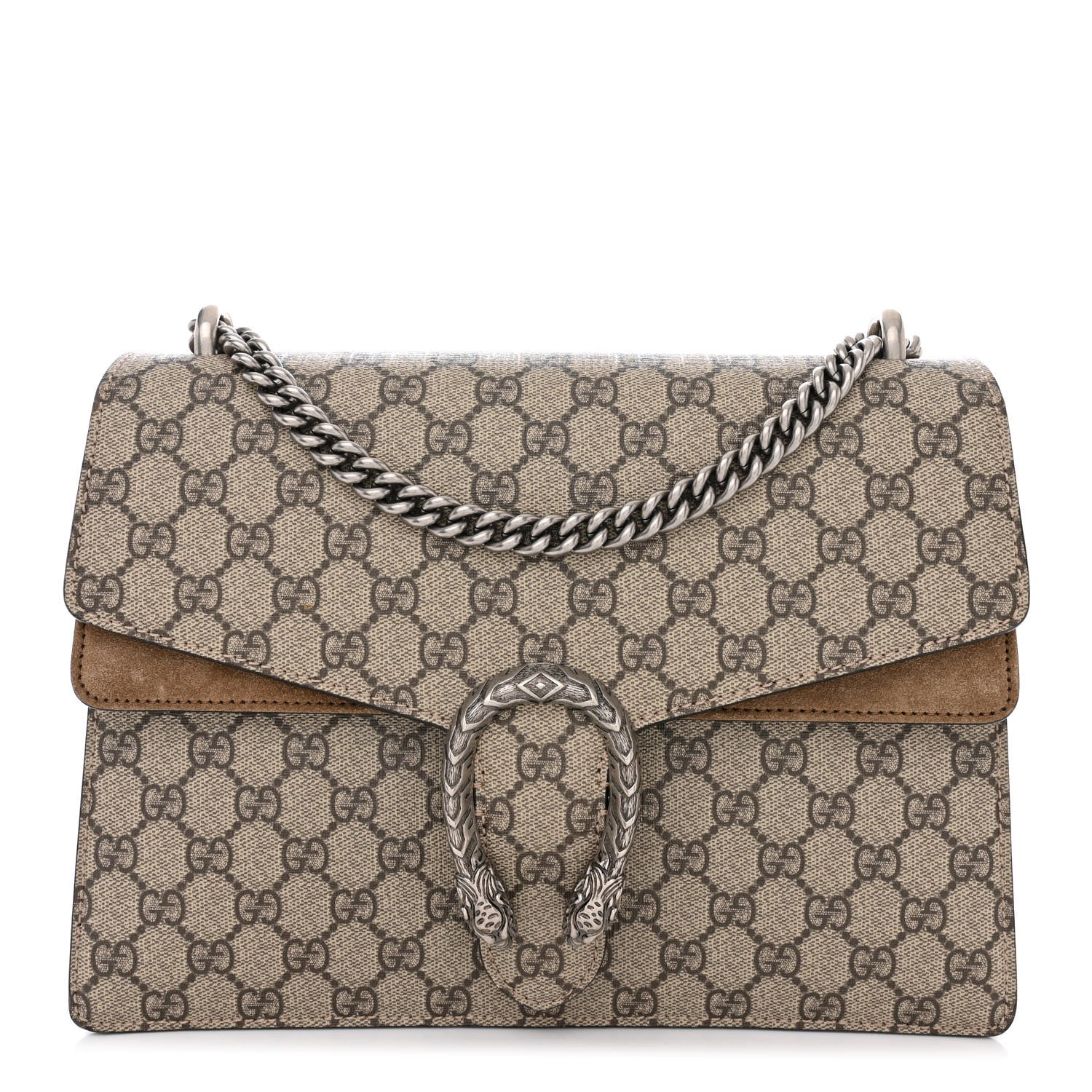 Gucci GG Supreme Monogram Medium Dionysus Shoulder Bag Taupe 1 of 10