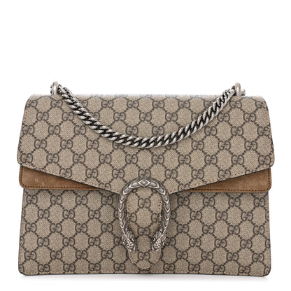 Gucci GG Supreme Monogram Medium Dionysus Shoulder Bag Taupe 1 of 10
