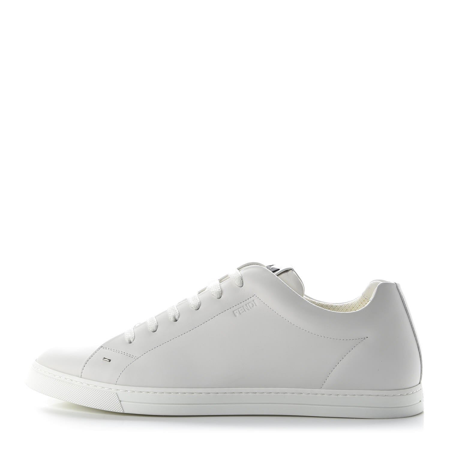 Fendi Calfskin Monster Micro Bag Bugs Mens Low Top Sneakers 12 White 1 of 9