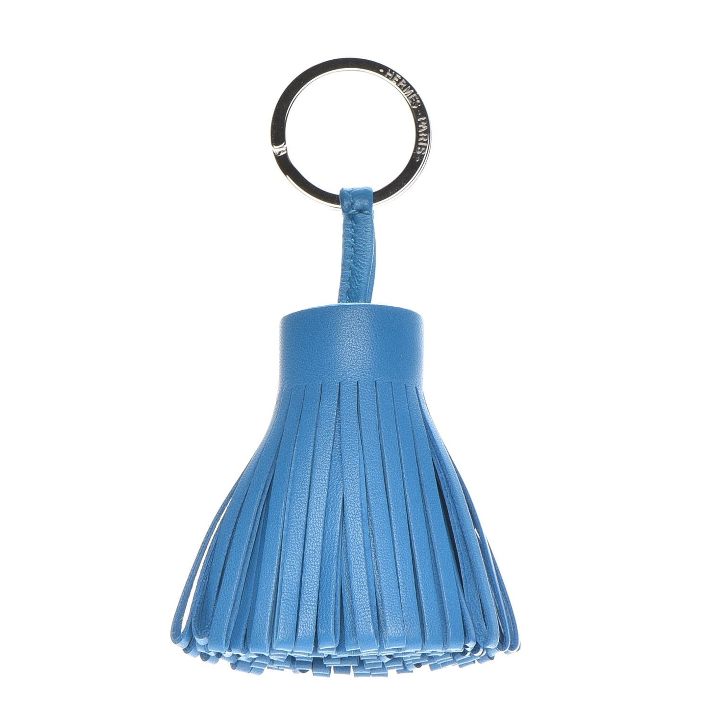 Lambskin Carmen Tassel Key Holder Bleu Zanzibar