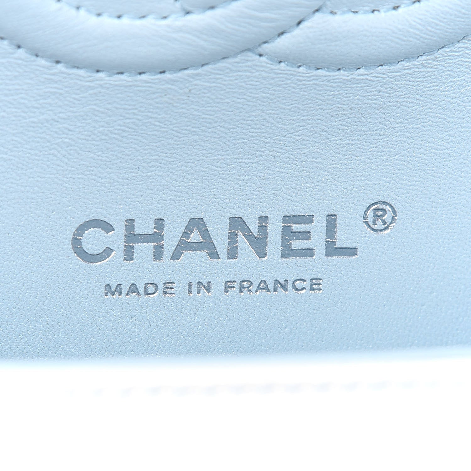 Chanel Perforated Lambskin Quilted Medium Double Flap Light Blue Light Purple White 6 of 9