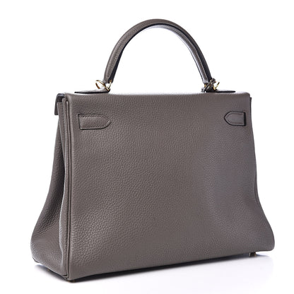 Hermes Togo Kelly Retourne 32 Etain 3 of 34