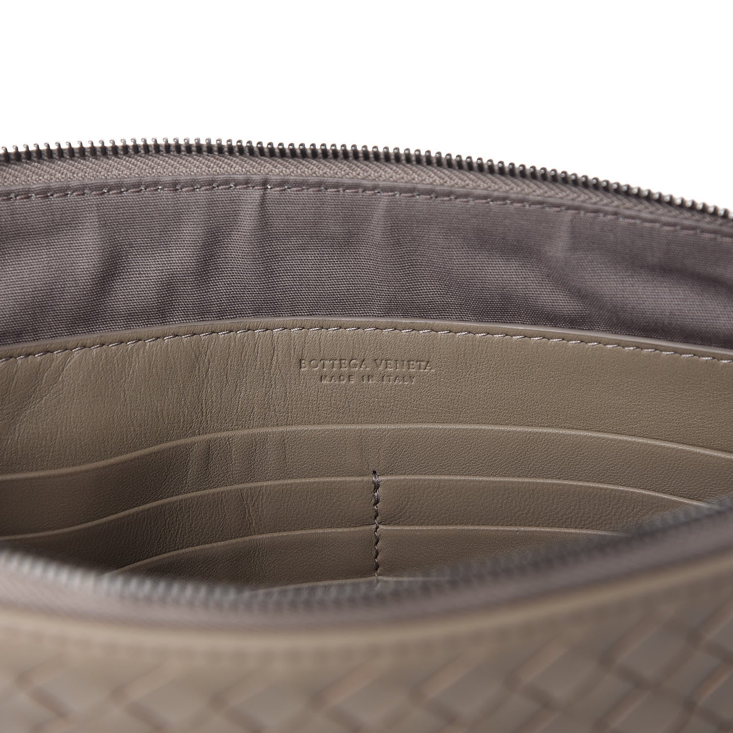 Bottega Veneta Nappa Intrecciato Large Flat Zip Biletto Pouch Mink 8 of 10
