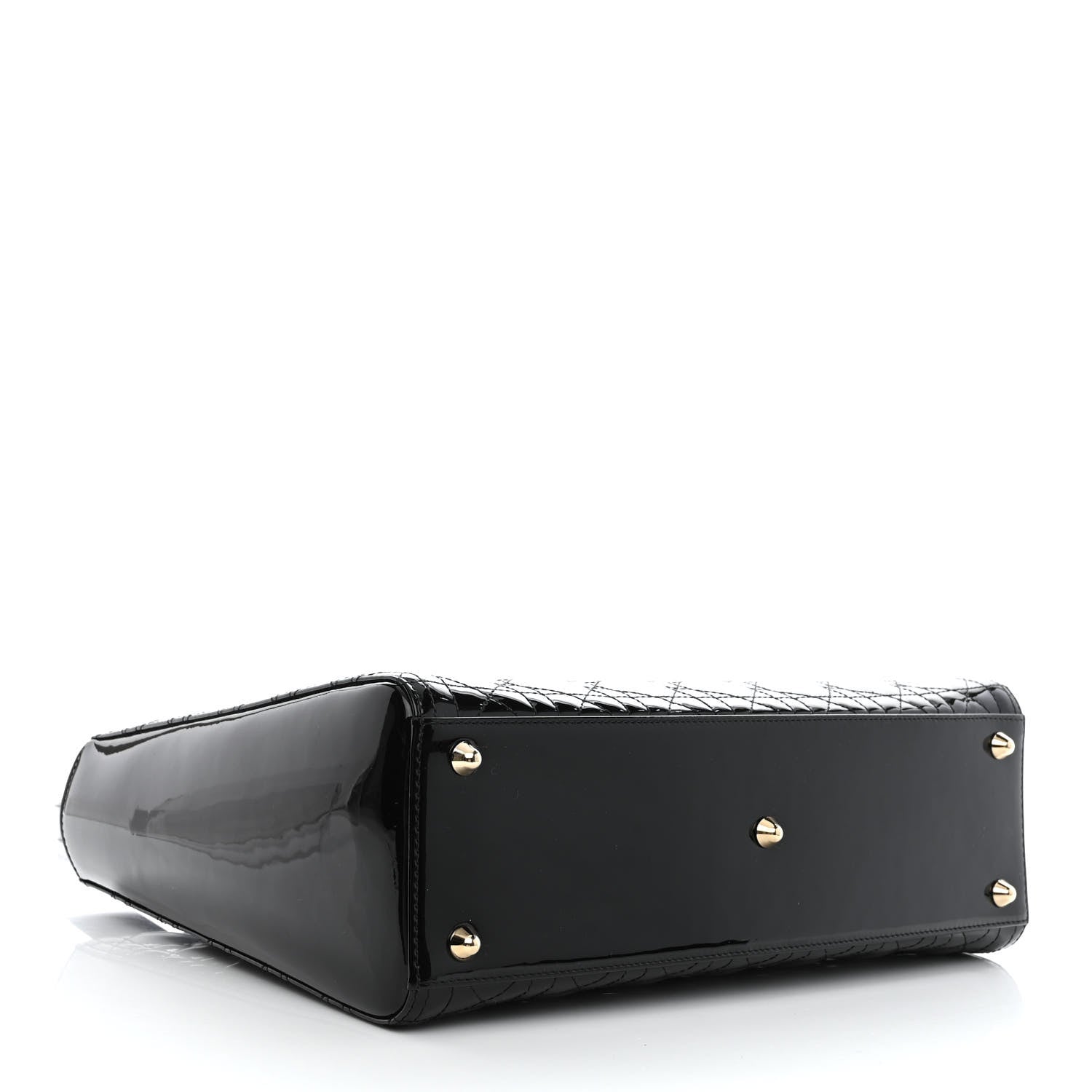 Christian Dior Patent Cannage Large Lady Dior Black 4 of 8