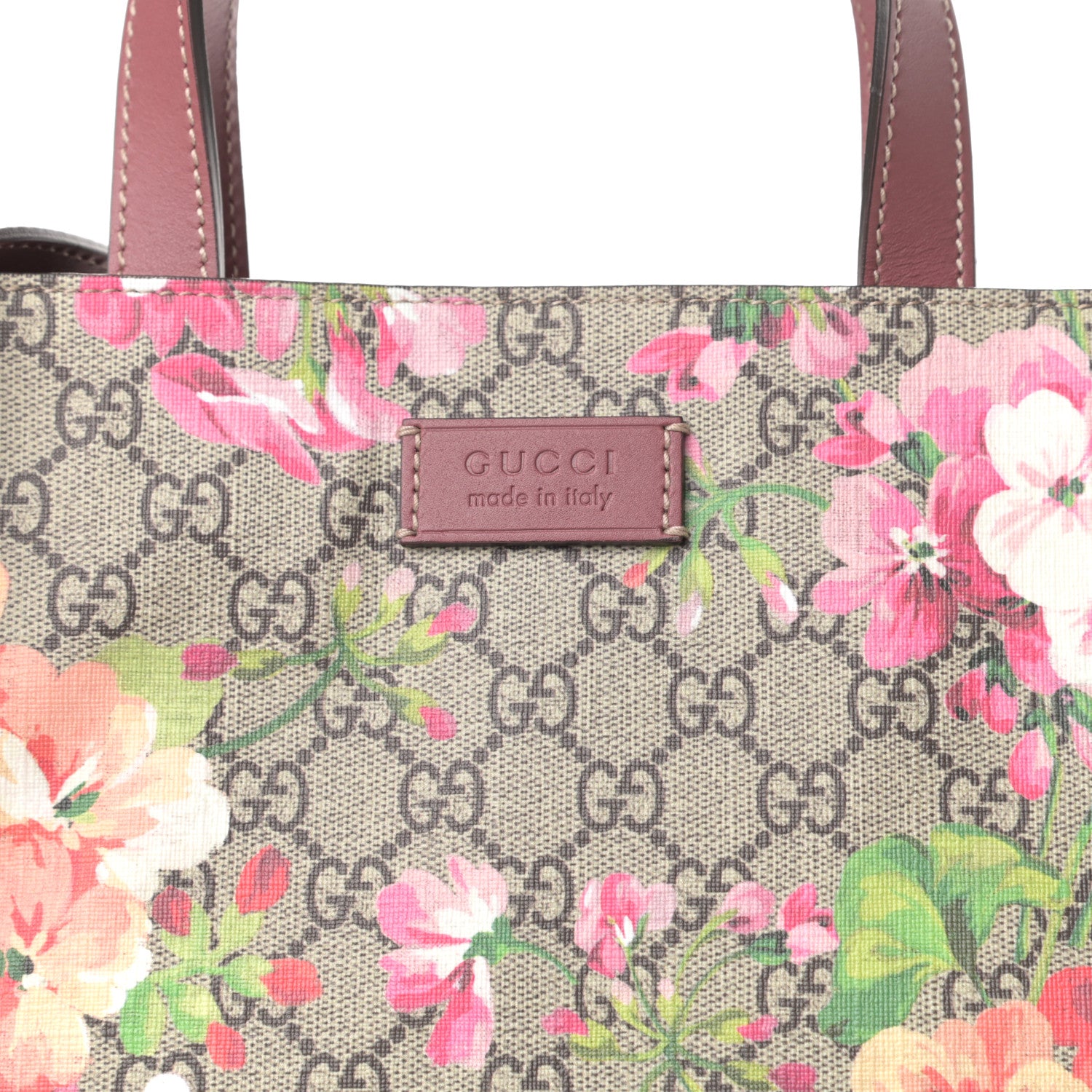 Gucci Soft GG Supreme Monogram Blooms Vertical Tote Beige Multicolor Dry Rose 10 of 10