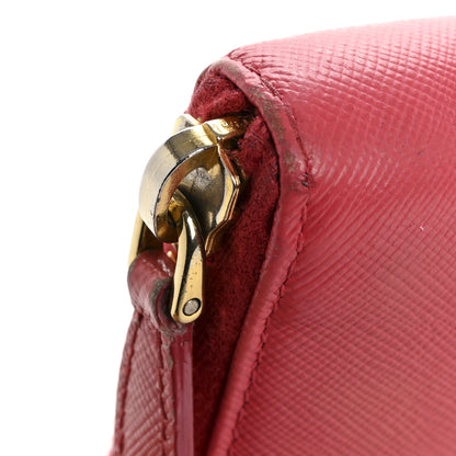 Prada Saffiano Fiocco Bow Zip Around Wallet Peonia 13 of 15