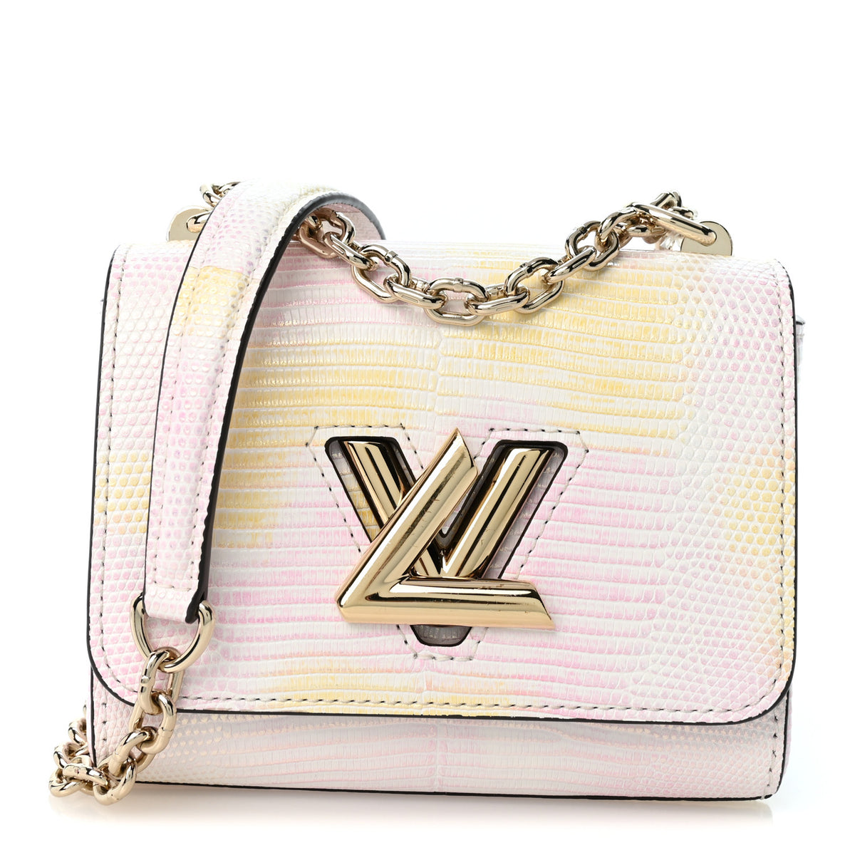 Louis Vuitton Iridescent Lizard Mini Twist Shoulder Bag Pastel Mirage 1 of 10