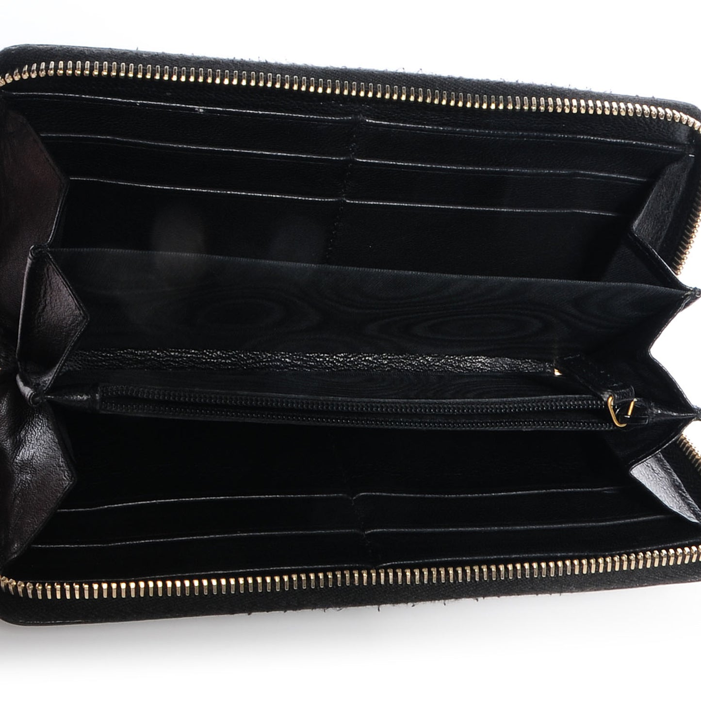Chevre Belle De Jour Zip Around Wallet Black