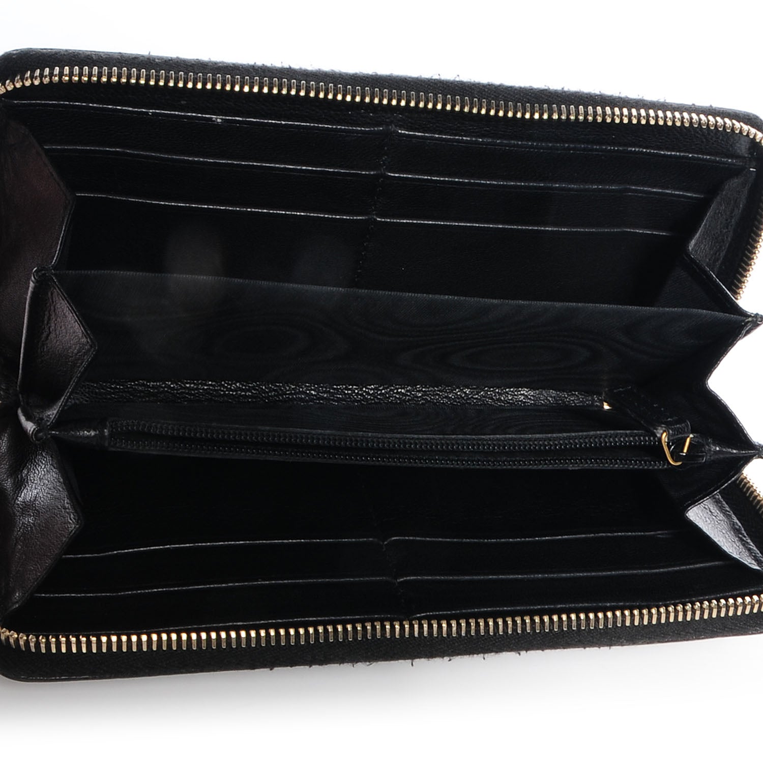 Saint Laurent Chevre Belle De Jour Zip Around Wallet Black 6 of 8