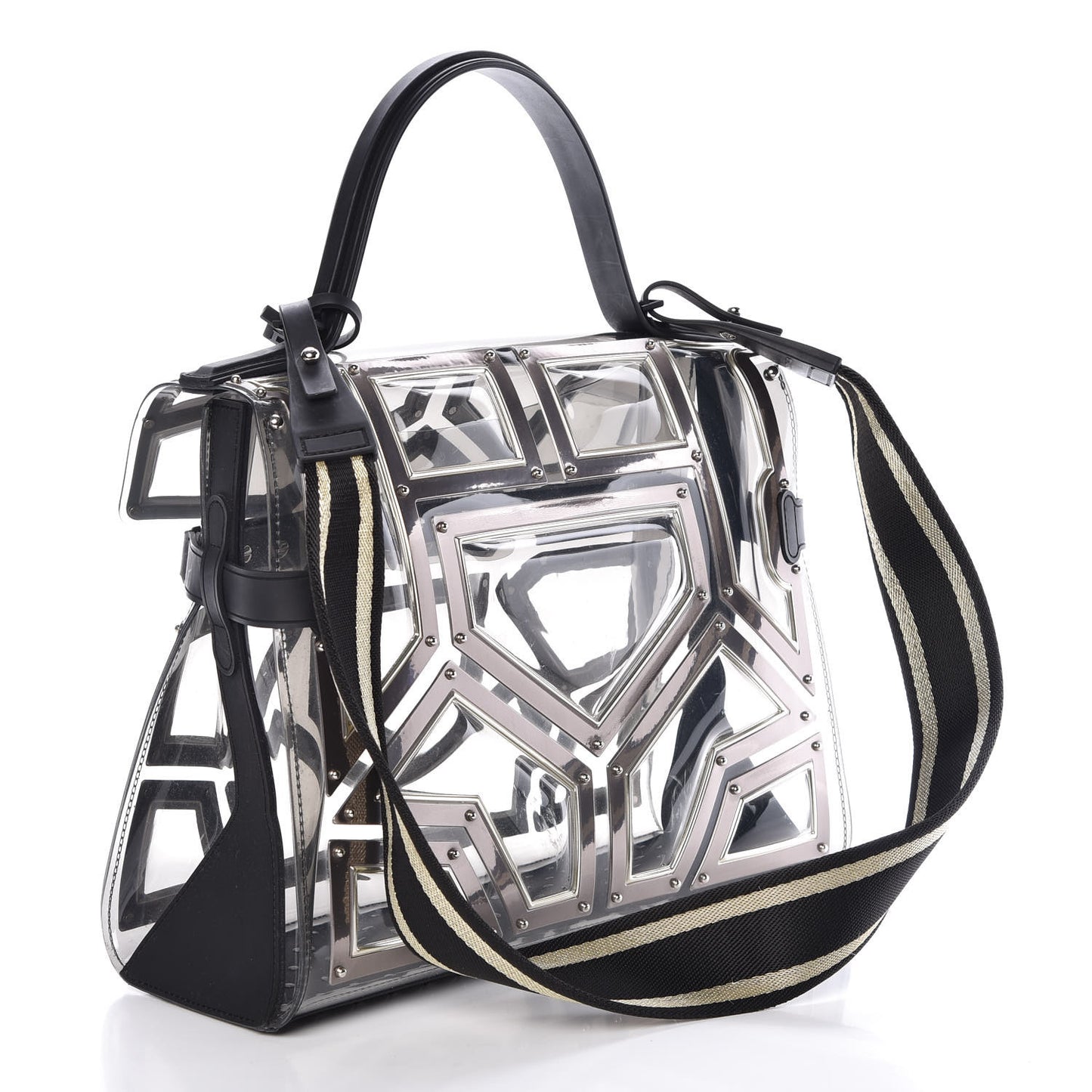 Vinyl Gladiator Tempete Satchel Antique Silver Gold
