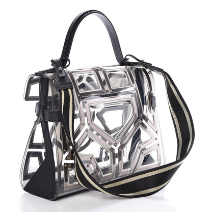 Delvaux Vinyl Gladiator Tempete Satchel Antique Silver Gold 3 of 8