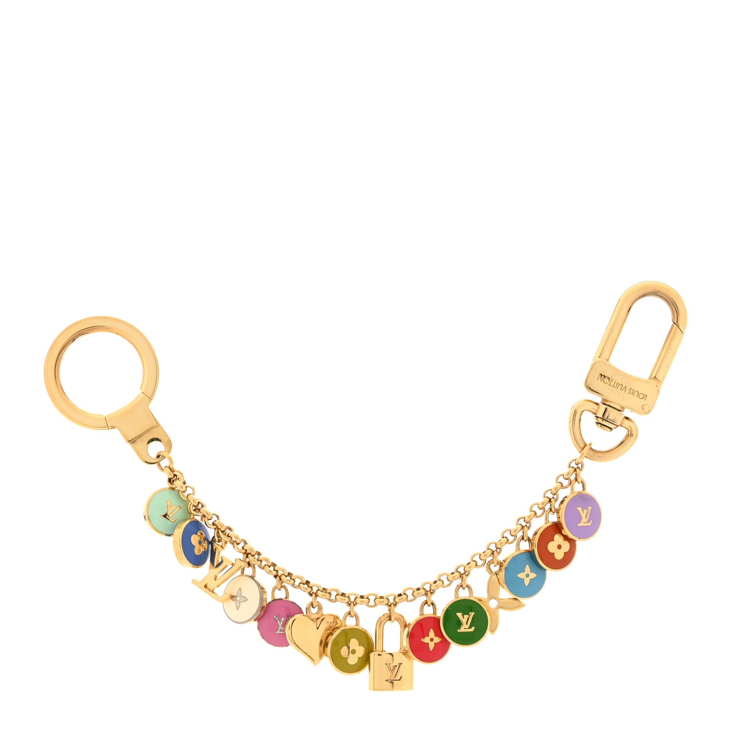 Louis Vuitton Metal Enamel Pastilles Key Chain Bag Charm Multicolor 1 of 3