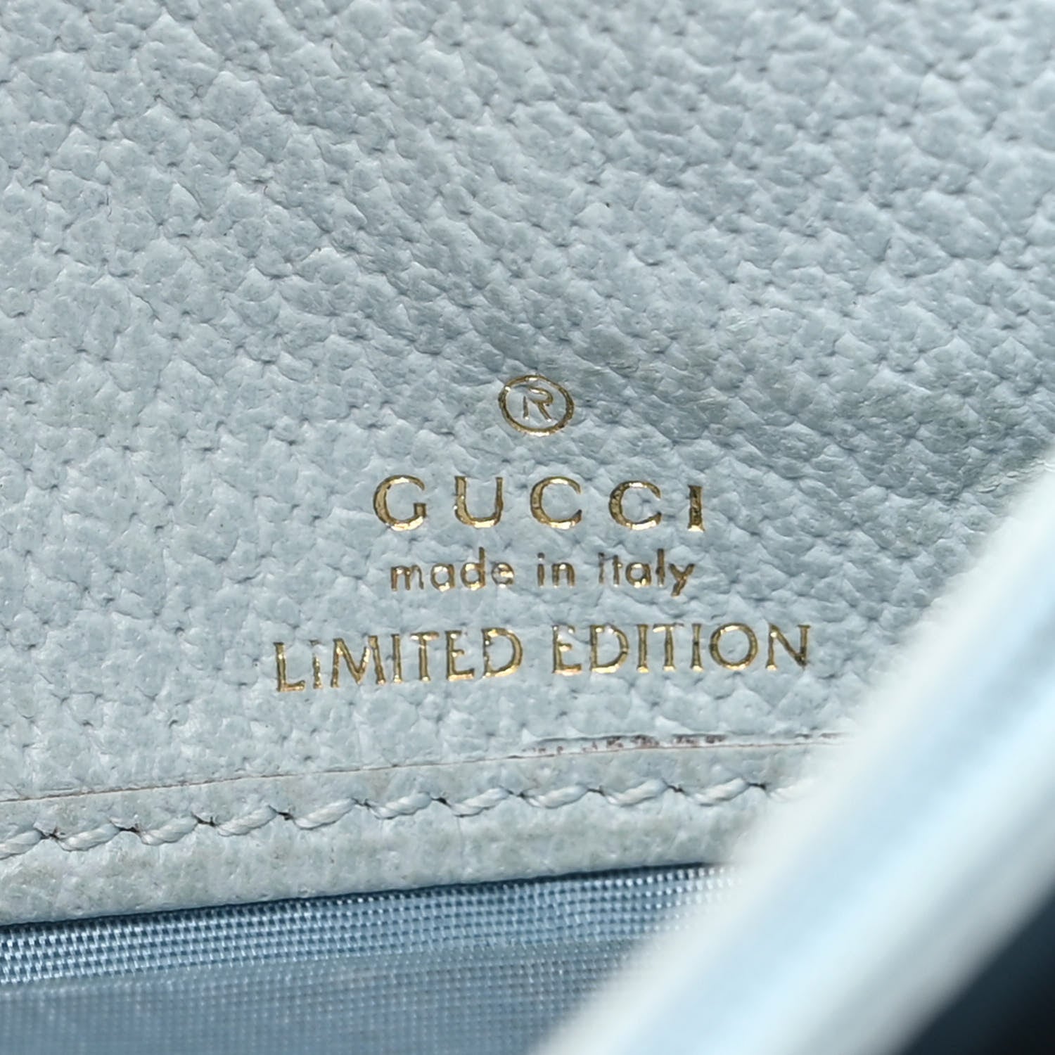Gucci Canvas Flora Wallet On Chain Light Blue 6 of 13