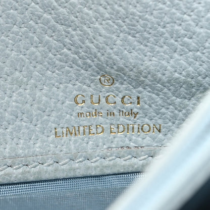 Gucci Canvas Flora Wallet On Chain Light Blue 6 of 13