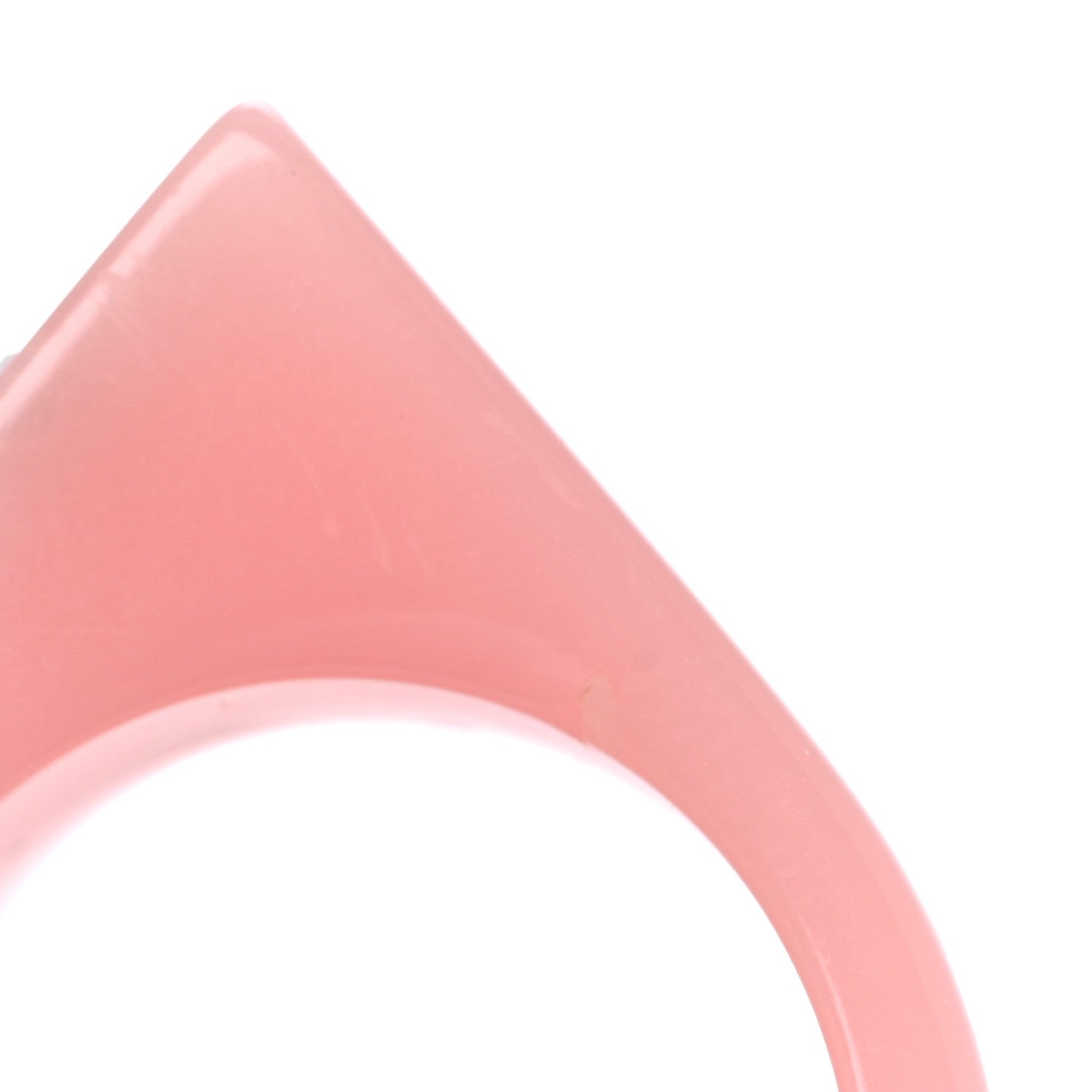 Chanel Resin Crystal Baguette CC Ring 7 Pink 7 of 8