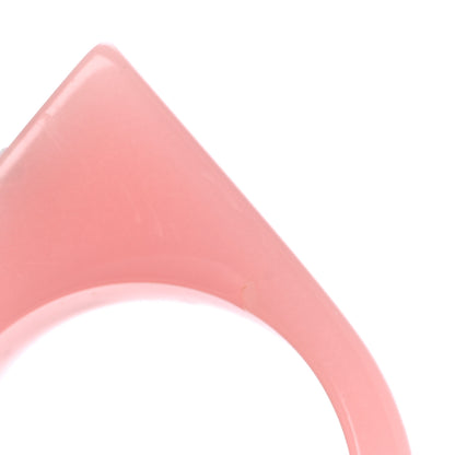 Chanel Resin Crystal Baguette CC Ring 7 Pink 7 of 8