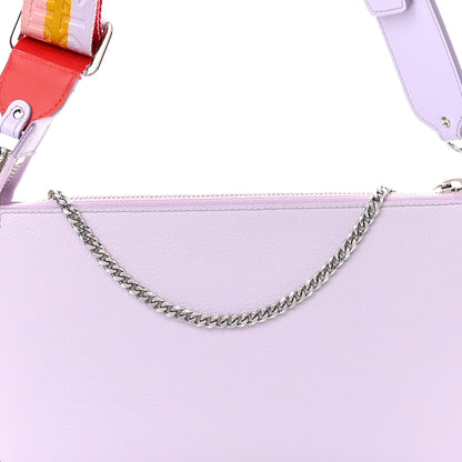Christian Louboutin Calfskin Empire Loubila Pouch on Chain Lilac Smoke Rosy 7 of 9