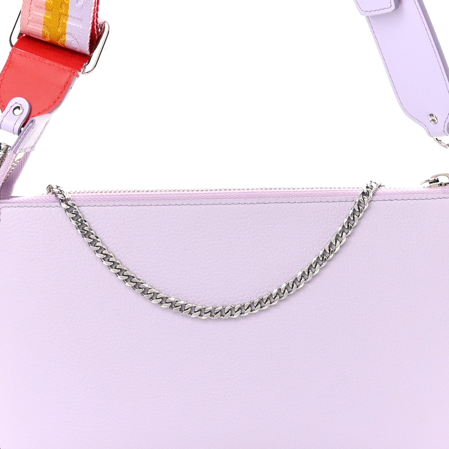 Christian Louboutin Calfskin Empire Loubila Pouch on Chain Lilac Smoke Rosy 7 of 9