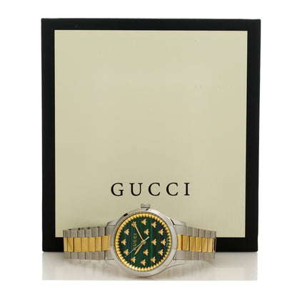 Gucci Stainless Steel Malachite 32mm G-Timeless Bee Quartz Watch 5 of 5