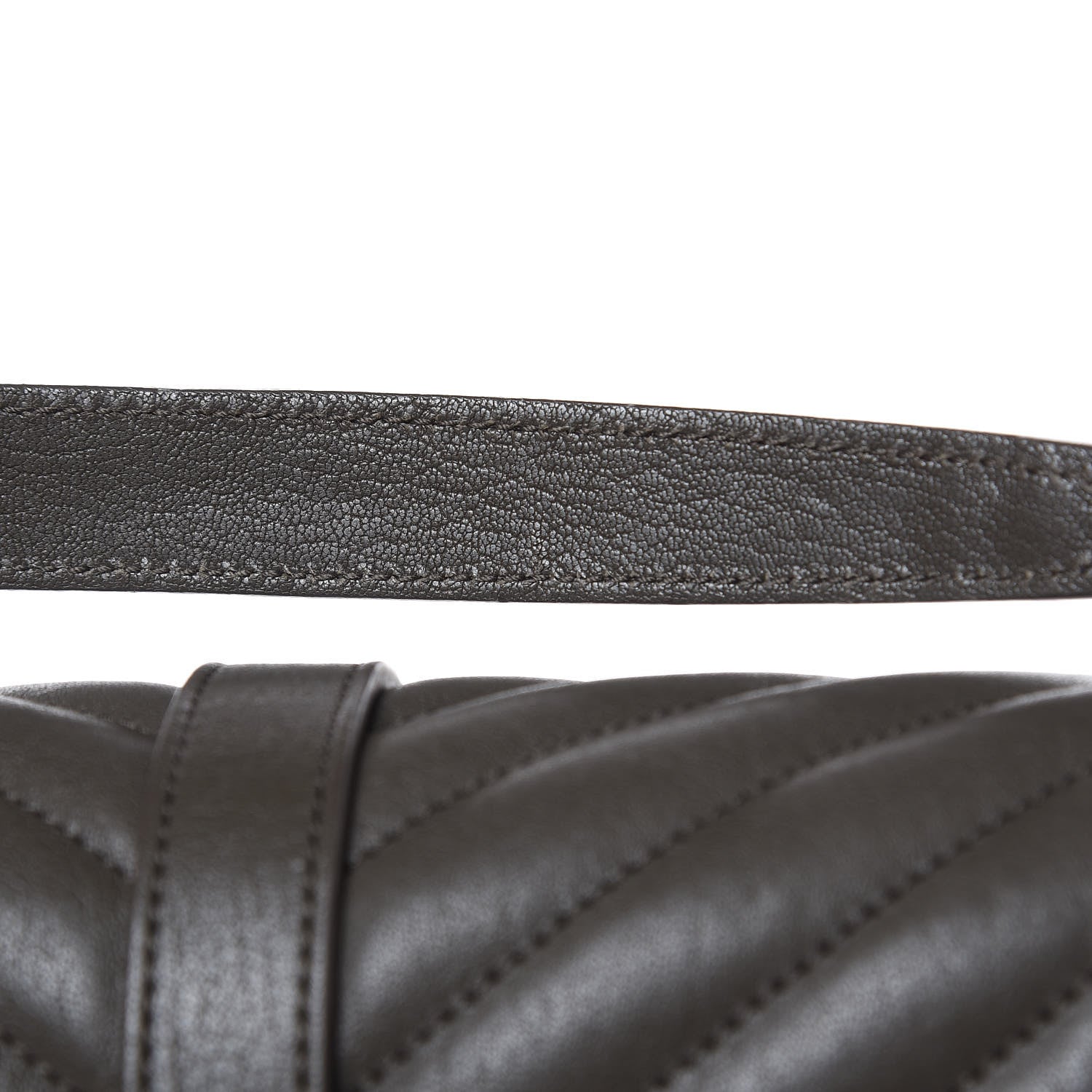 Saint Laurent Sheepskin Matelasse Chevron Monogram Large College Satchel Bronze 13 of 13