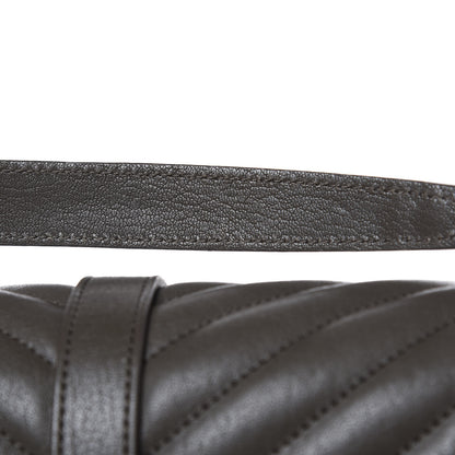 Saint Laurent Sheepskin Matelasse Chevron Monogram Large College Satchel Bronze 13 of 13