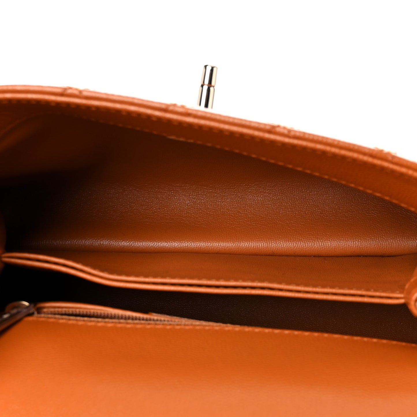 Caviar Quilted Mini Coco Handle Flap Light Brown