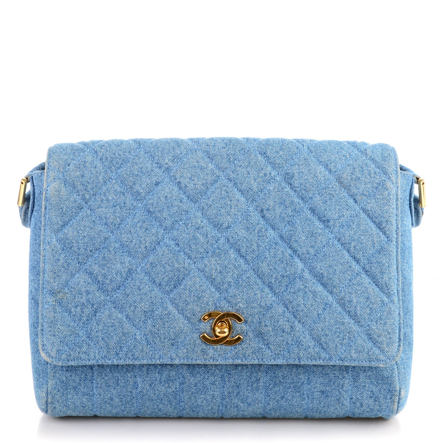 Chanel Denim Quilted Flap Blue 1 of 8