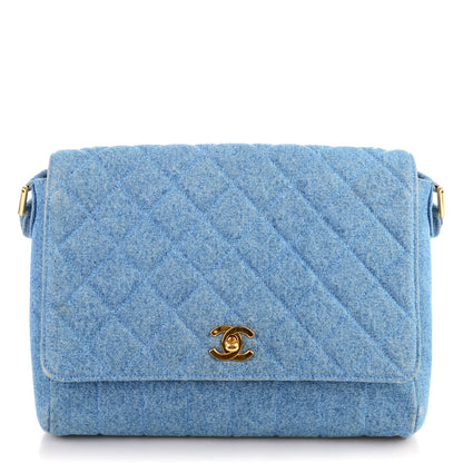 Chanel Denim Quilted Flap Blue 1 of 8
