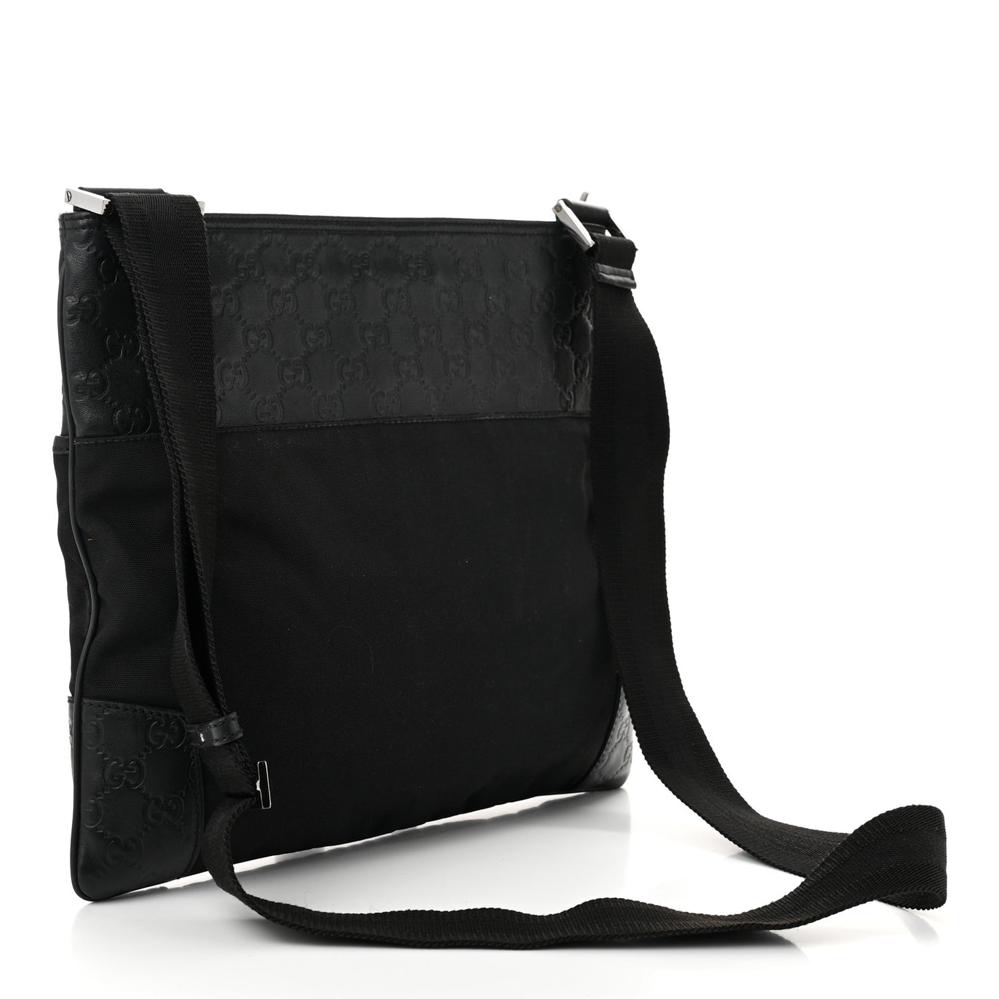 Guccissima Nylon Messenger Bag Black