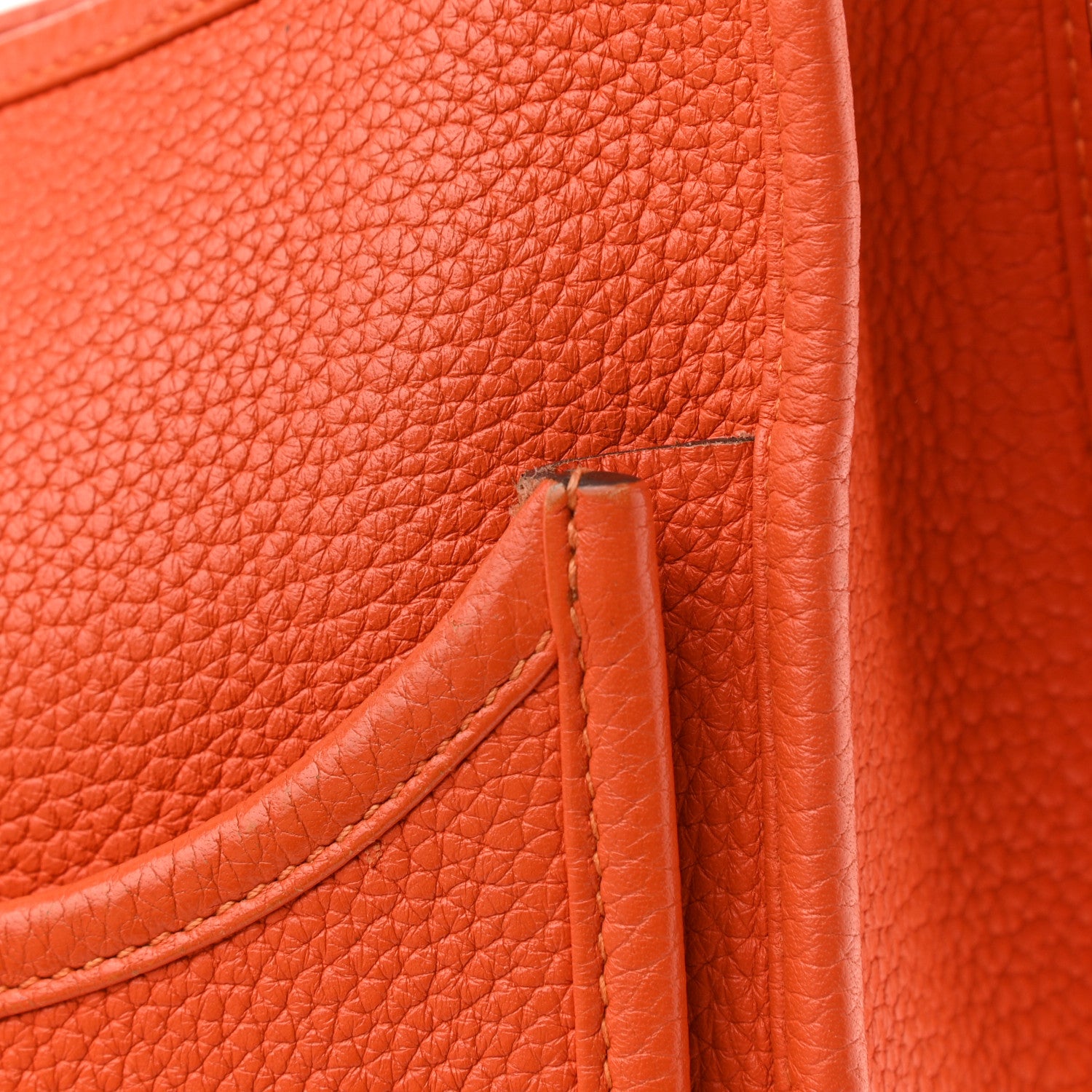 Hermes Taurillon Clemence Evelyne III GM Orange 15 of 18