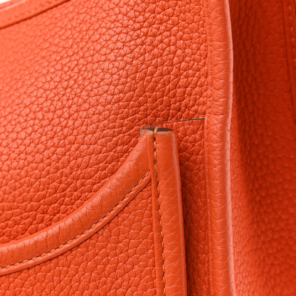 Hermes Taurillon Clemence Evelyne III GM Orange 15 of 18