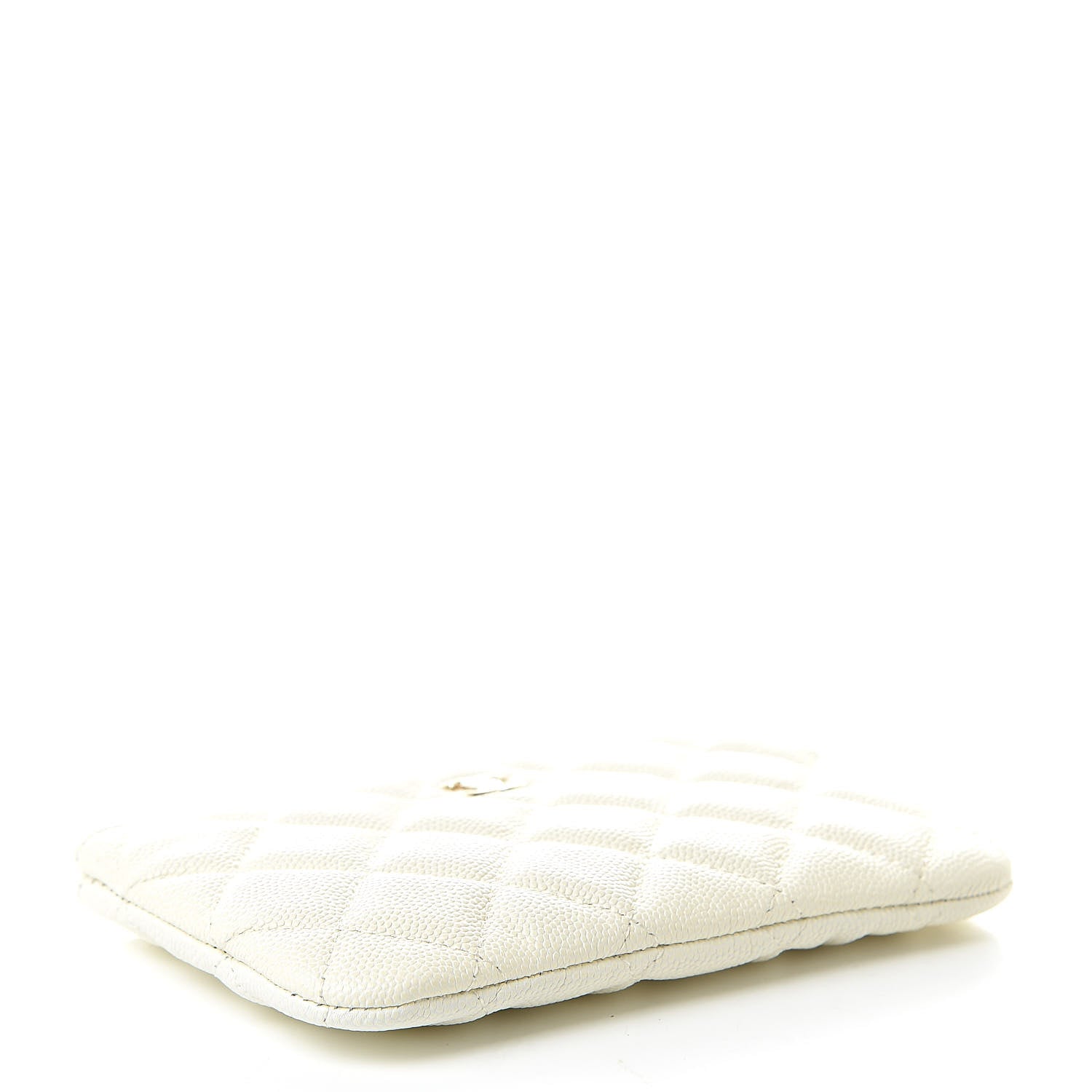 Chanel Caviar Quilted Small Cosmetic Case White 4 of 8