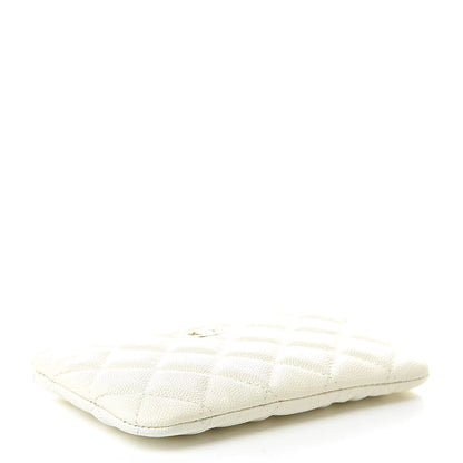 Chanel Caviar Quilted Small Cosmetic Case White 4 of 8