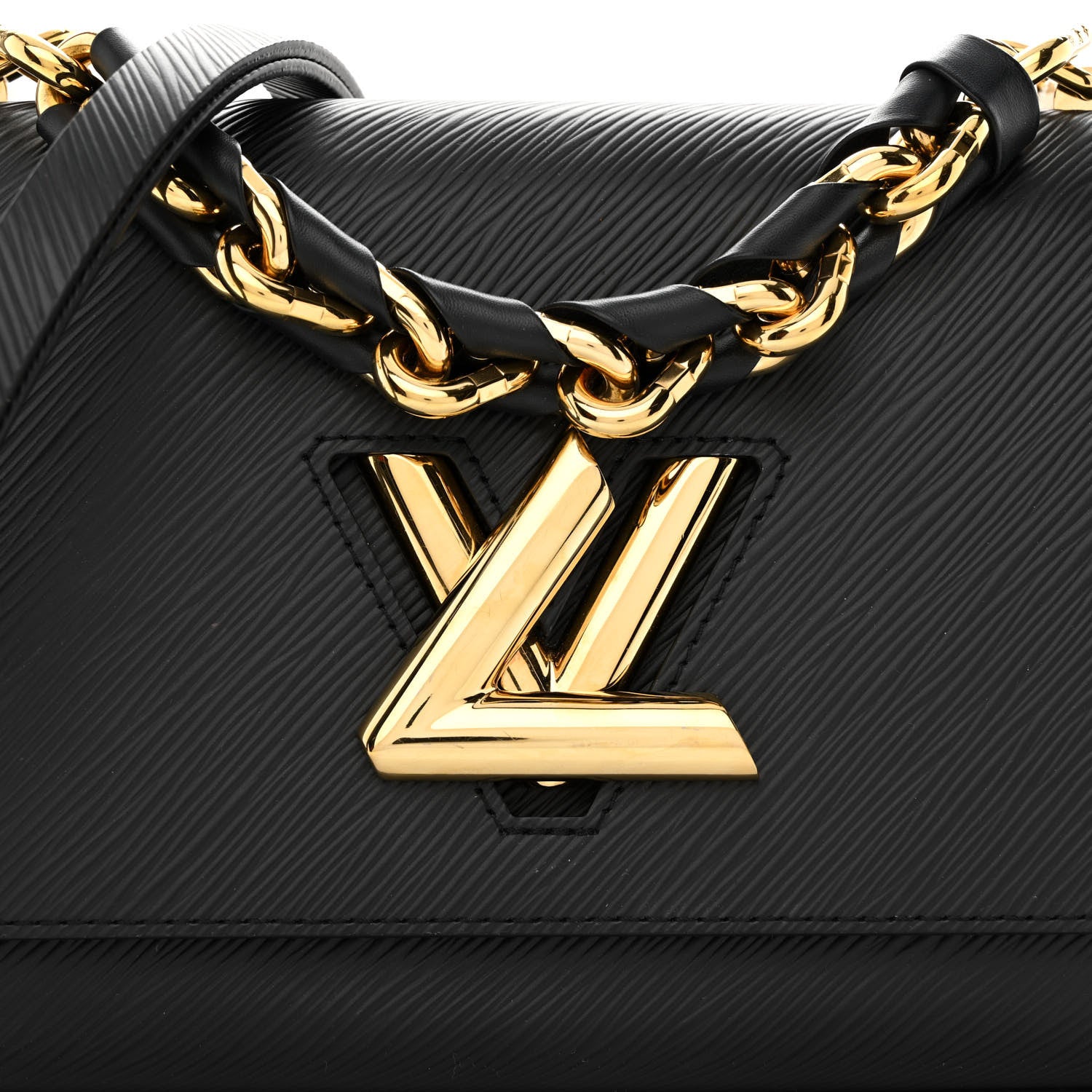Louis Vuitton Epi Twist Braided Strap Shoulder Bag MM Black 8 of 12